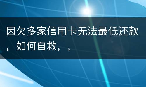 因欠多家信用卡无法最低还款，如何自救，，