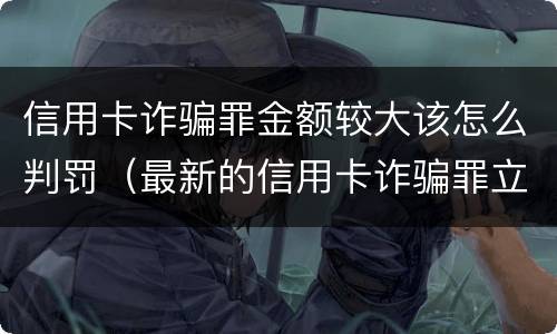 信用卡诈骗罪金额较大该怎么判罚（最新的信用卡诈骗罪立案量刑标准）