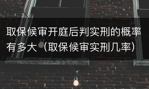 取保候审开庭后判实刑的概率有多大（取保候审实刑几率）