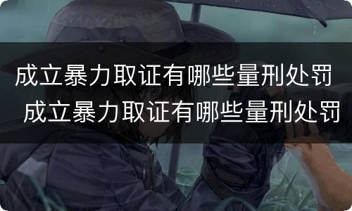 成立暴力取证有哪些量刑处罚 成立暴力取证有哪些量刑处罚