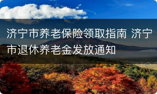 济宁市养老保险领取指南 济宁市退休养老金发放通知