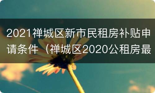 2021禅城区新市民租房补贴申请条件（禅城区2020公租房最新消息）