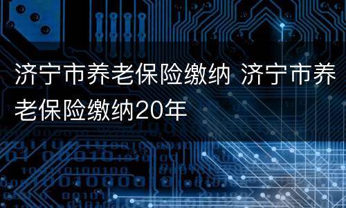 济宁市养老保险缴纳 济宁市养老保险缴纳20年