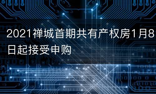 2021禅城首期共有产权房1月8日起接受申购