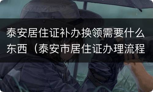 泰安居住证补办换领需要什么东西（泰安市居住证办理流程）