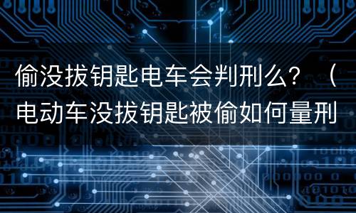 偷没拔钥匙电车会判刑么？（电动车没拔钥匙被偷如何量刑）