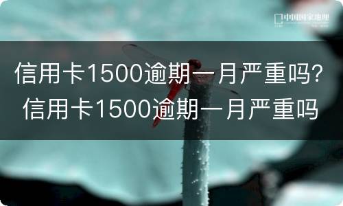 信用卡1500逾期一月严重吗？ 信用卡1500逾期一月严重吗