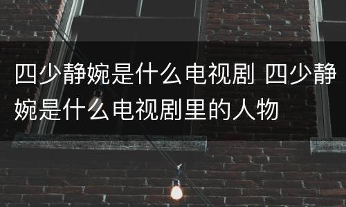 四少静婉是什么电视剧 四少静婉是什么电视剧里的人物