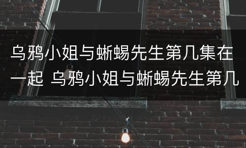 乌鸦小姐与蜥蜴先生第几集在一起 乌鸦小姐与蜥蜴先生第几集在一起的