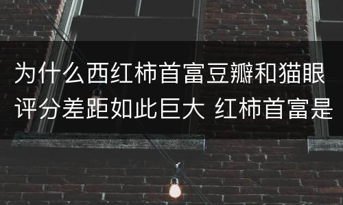 为什么西红柿首富豆瓣和猫眼评分差距如此巨大 红柿首富是什么电影