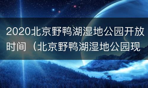 2020北京野鸭湖湿地公园开放时间（北京野鸭湖湿地公园现在开放吗）