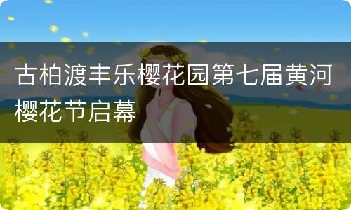 古柏渡丰乐樱花园第七届黄河樱花节启幕