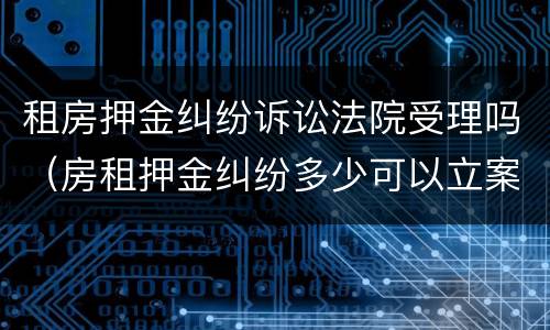 租房押金纠纷诉讼法院受理吗（房租押金纠纷多少可以立案）