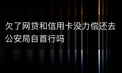 欠了网贷和信用卡没力偿还去公安局自首行吗