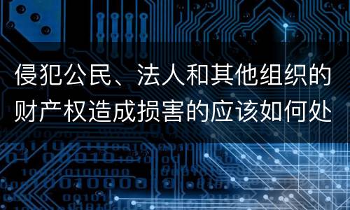 侵犯公民、法人和其他组织的财产权造成损害的应该如何处理