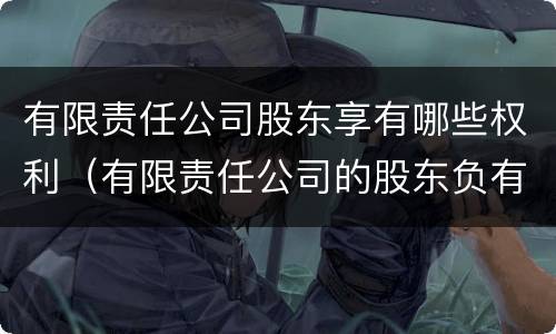 有限责任公司股东享有哪些权利（有限责任公司的股东负有哪些义务?）